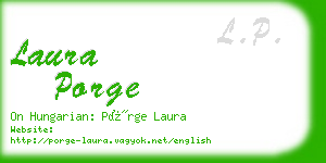 laura porge business card